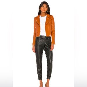 Commando, size L, black pleather joggers